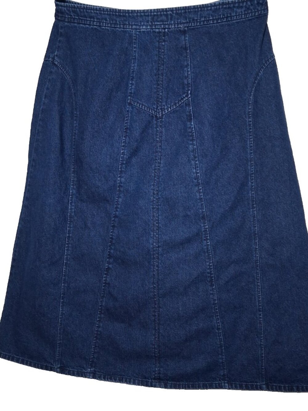 Vintage 1990s Jessie Sport Denim Skirt Plus Size 18W Blue Jean Midi Western - Picture 2 of 9